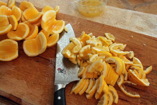 Slicing Meyer Lemons for Marmalade