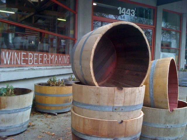 Half Wine Barrel or Whiskey Barrel Planters