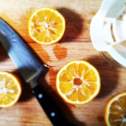 Photo of sliced sour oranges