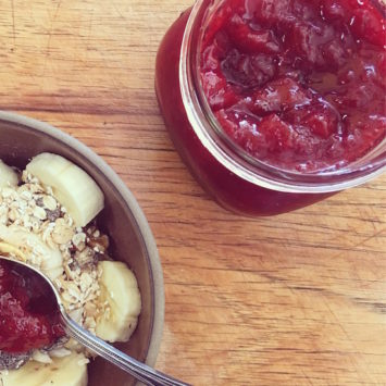 Small-Batch Strawberry Rhubarb Jam | Hitchhiking to Heaven